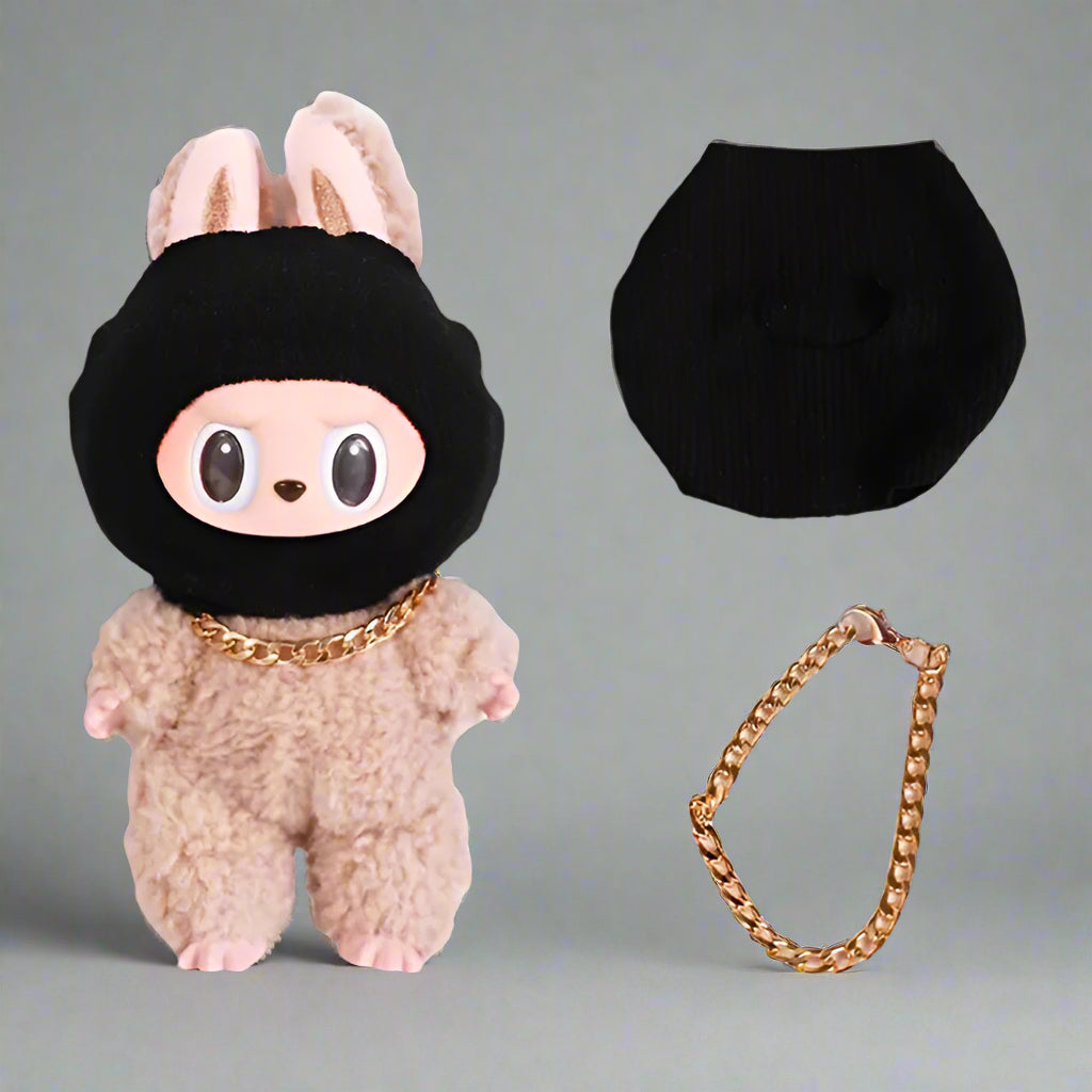 labubu ski mask and chain