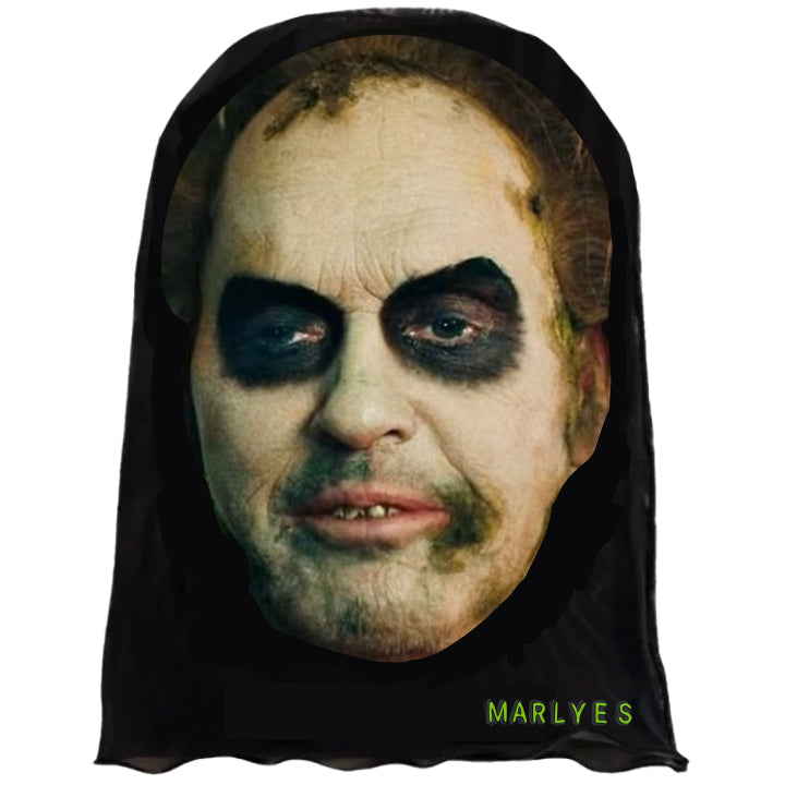 Realistic Beetlejuice inspired ghost face mask with high-definition detail for Halloween - The Chaos Spirit by Marlyes