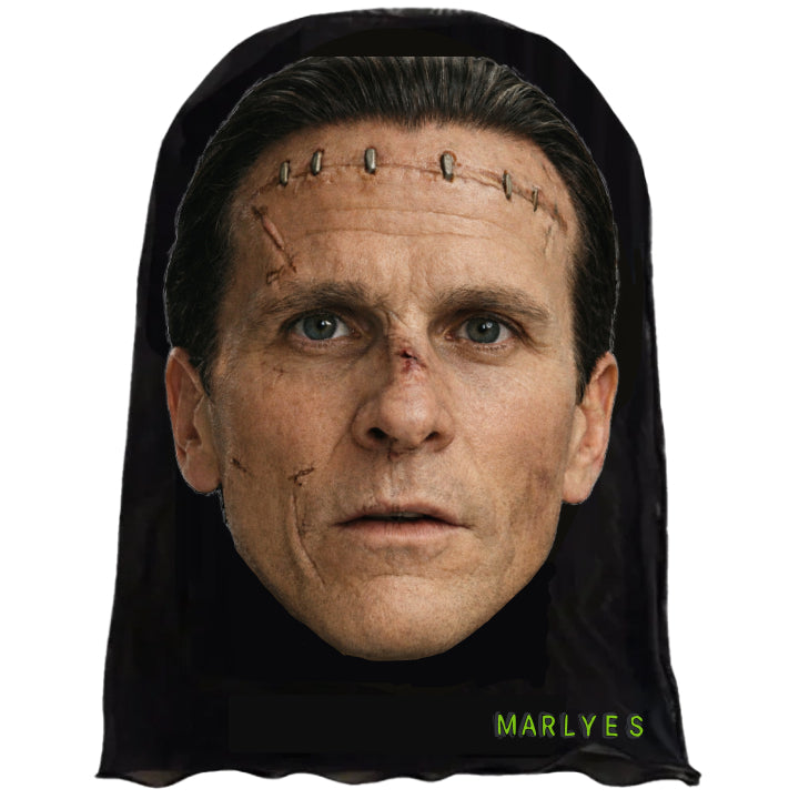 Christian Bale Frankenstein monster style horror face mask with realistic skin texture - The Gothic Groom by Marlyes