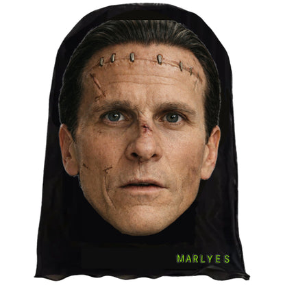 Christian Bale Frankenstein monster style horror face mask with realistic skin texture - The Gothic Groom by Marlyes